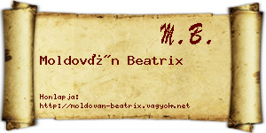 Moldován Beatrix névjegykártya
